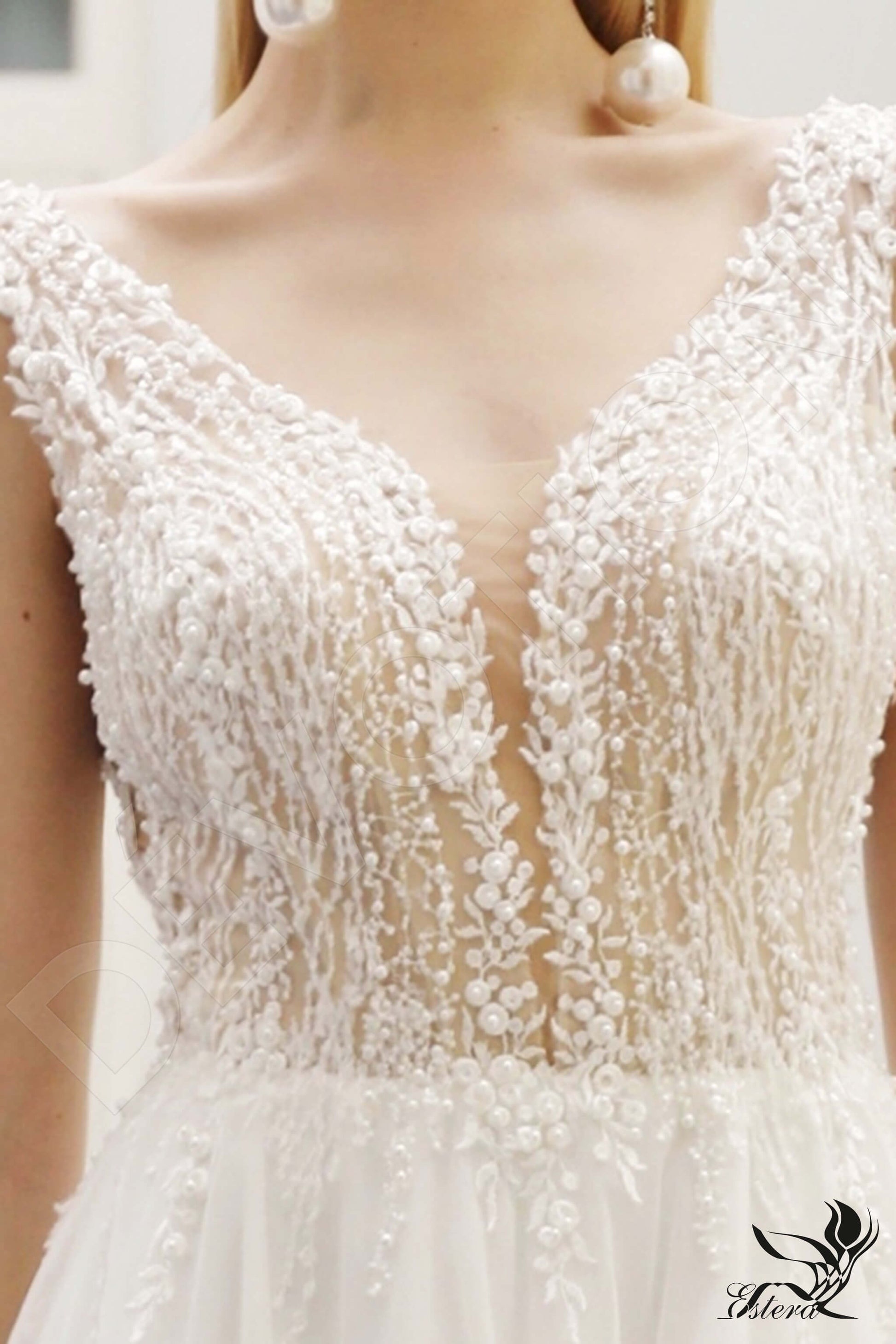 Marcela A-line V-neck Ivory Wedding dress