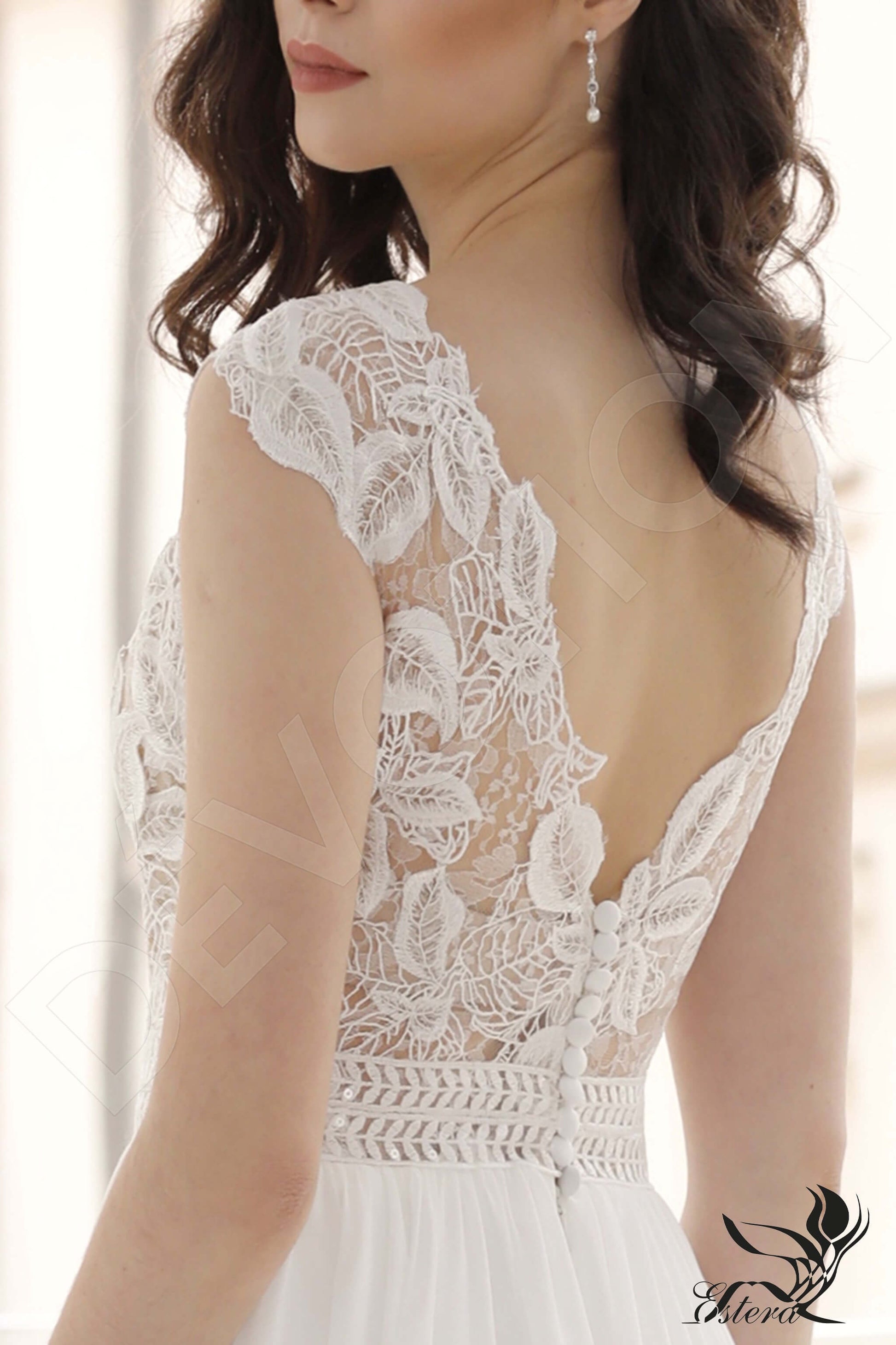 Miriama A-line Halter Ivory Wedding dress