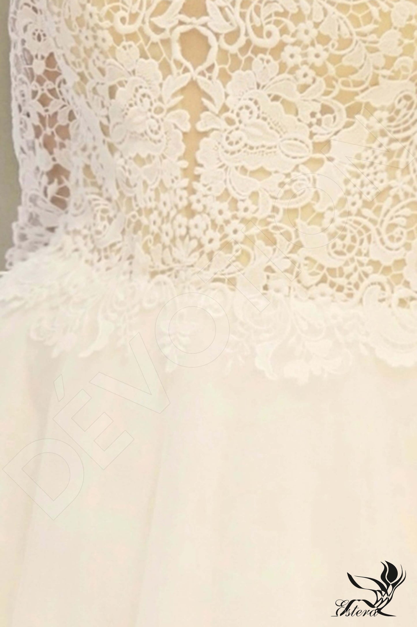 Nalia Open back A-line Long sleeve Wedding Dress 6