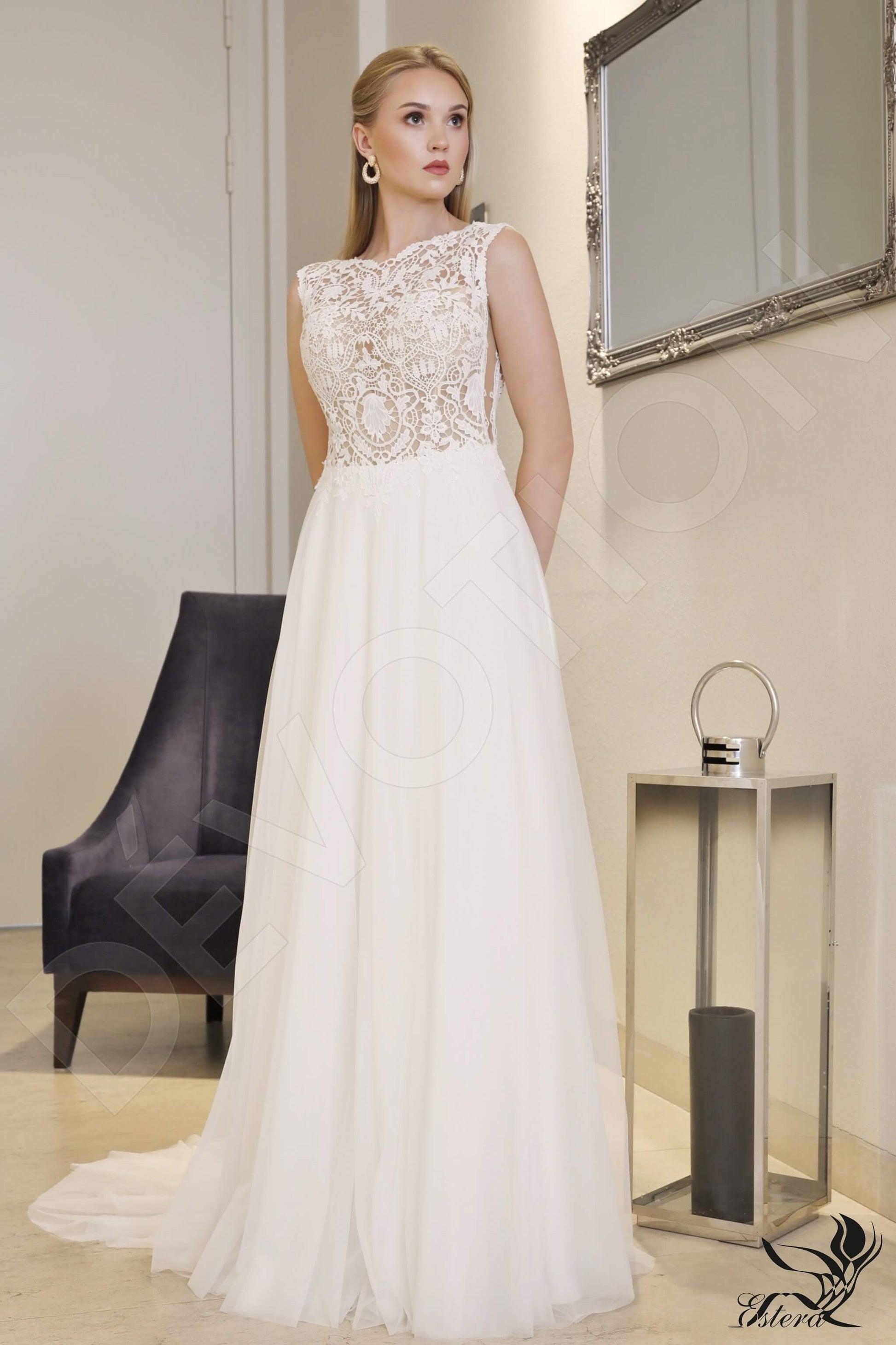 Patrizia A-line Jewel Ivory Wedding dress