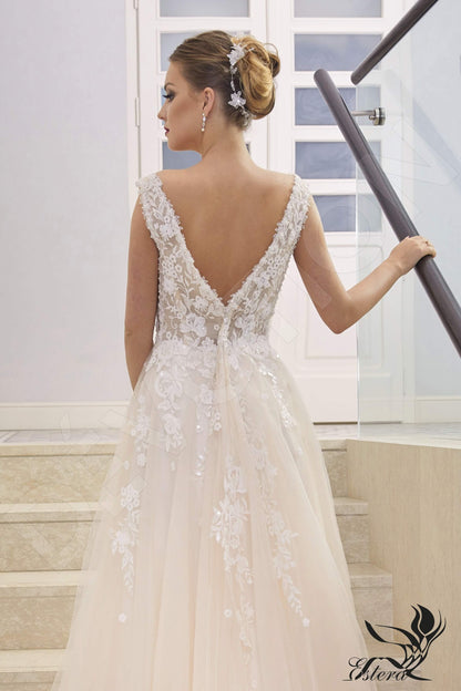 Rimina Open back A-line Sleeveless Wedding Dress 3