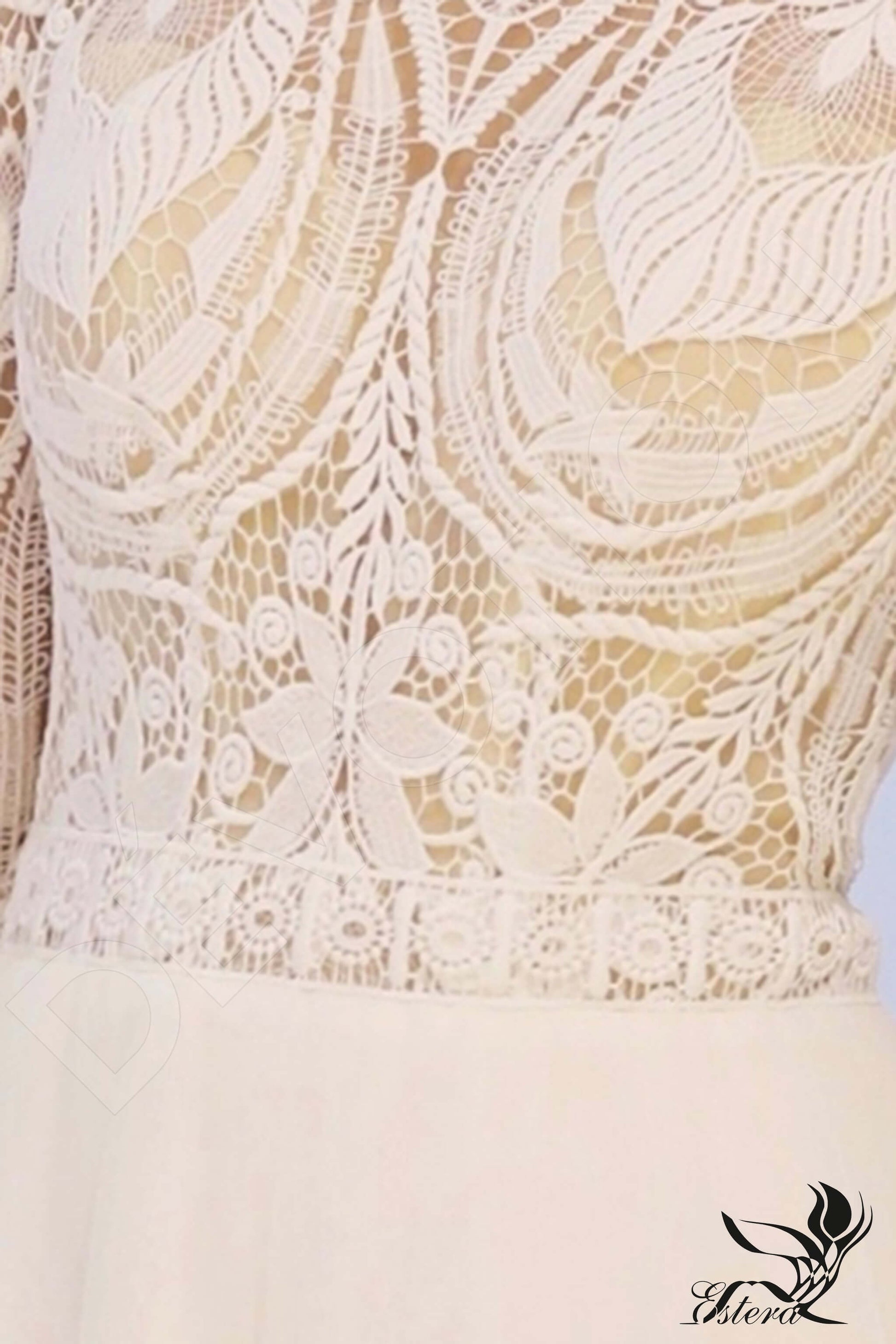 Samar A-line Jewel Ivory Wedding dress