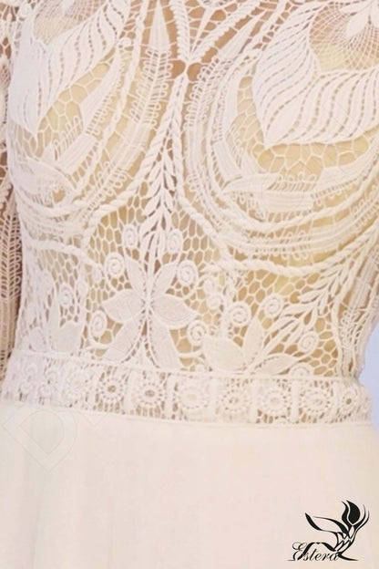 Samar Open back A-line Long sleeve Wedding Dress 6