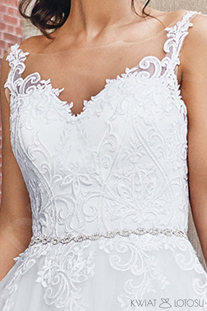 Carmen Full back A-line Sleeveless Wedding Dress 6