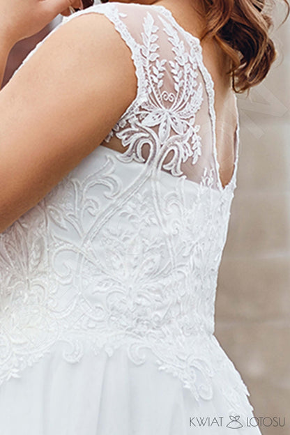 Rommi Full back A-line Sleeveless Wedding Dress 7