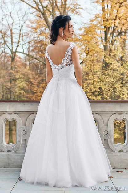 Tessa Open back A-line Sleeveless Wedding Dress Back