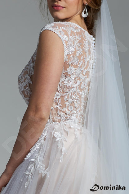 Azami Full back A-line Sleeveless Wedding Dress 4
