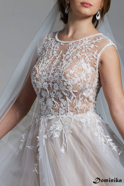 Azami Full back A-line Sleeveless Wedding Dress 6