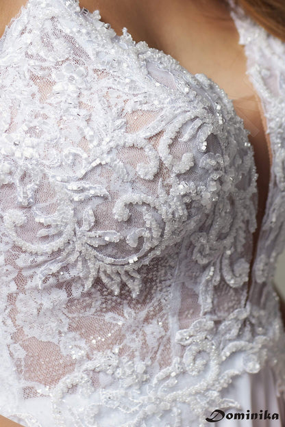 Bellerose Full back A-line Straps Wedding Dress 5
