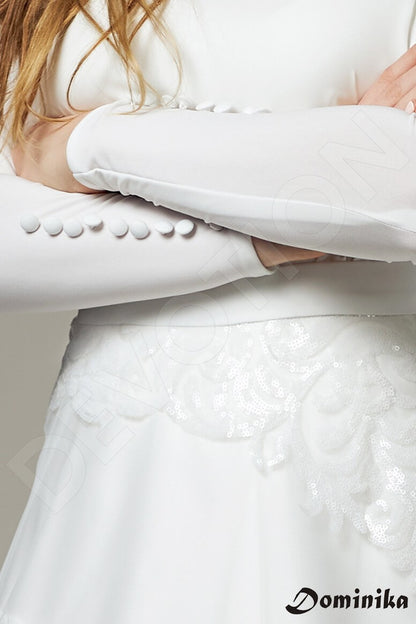 Betony Full back A-line Long sleeve Wedding Dress 6