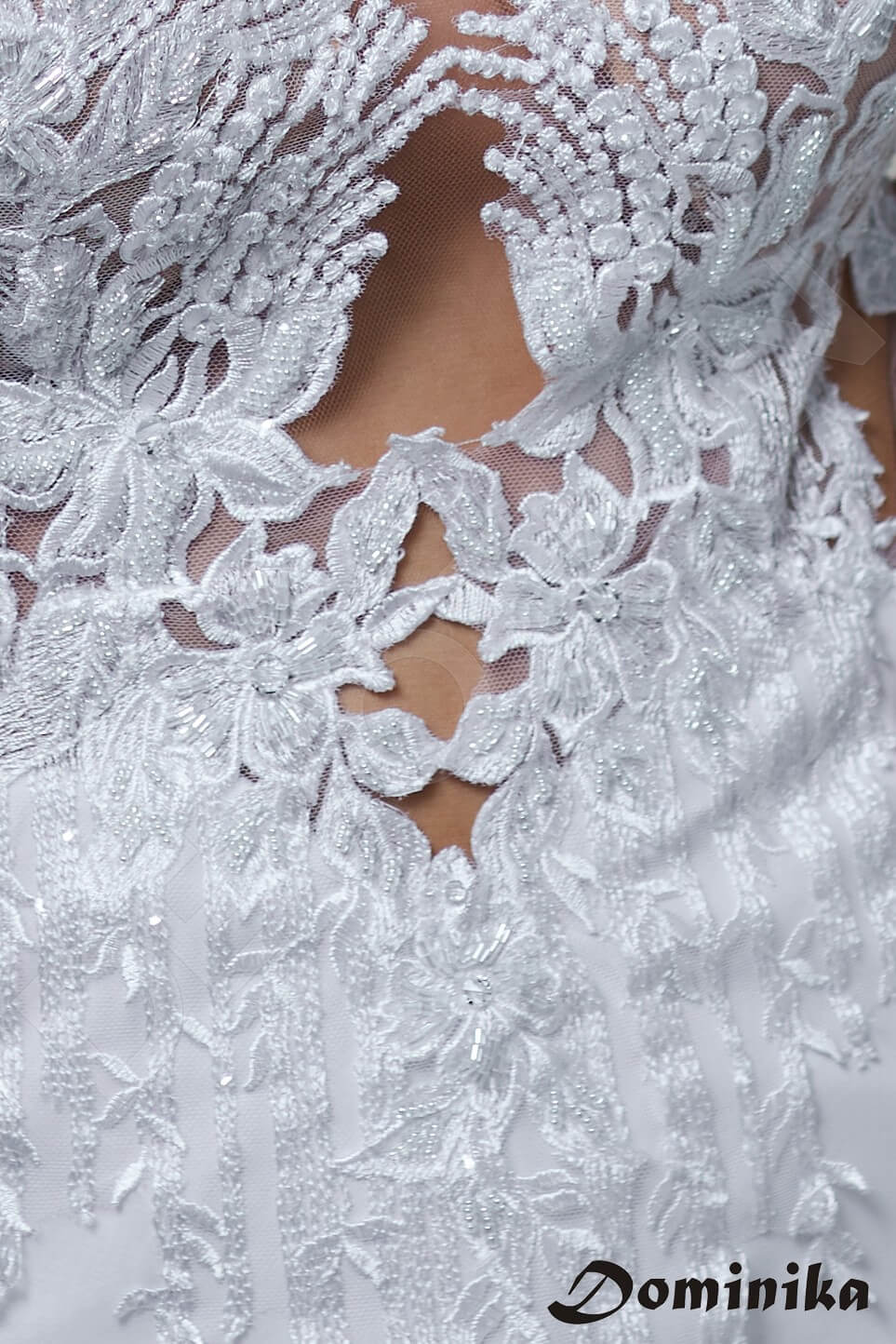 Callaia Trumpet/Mermaid Illusion White Wedding dress