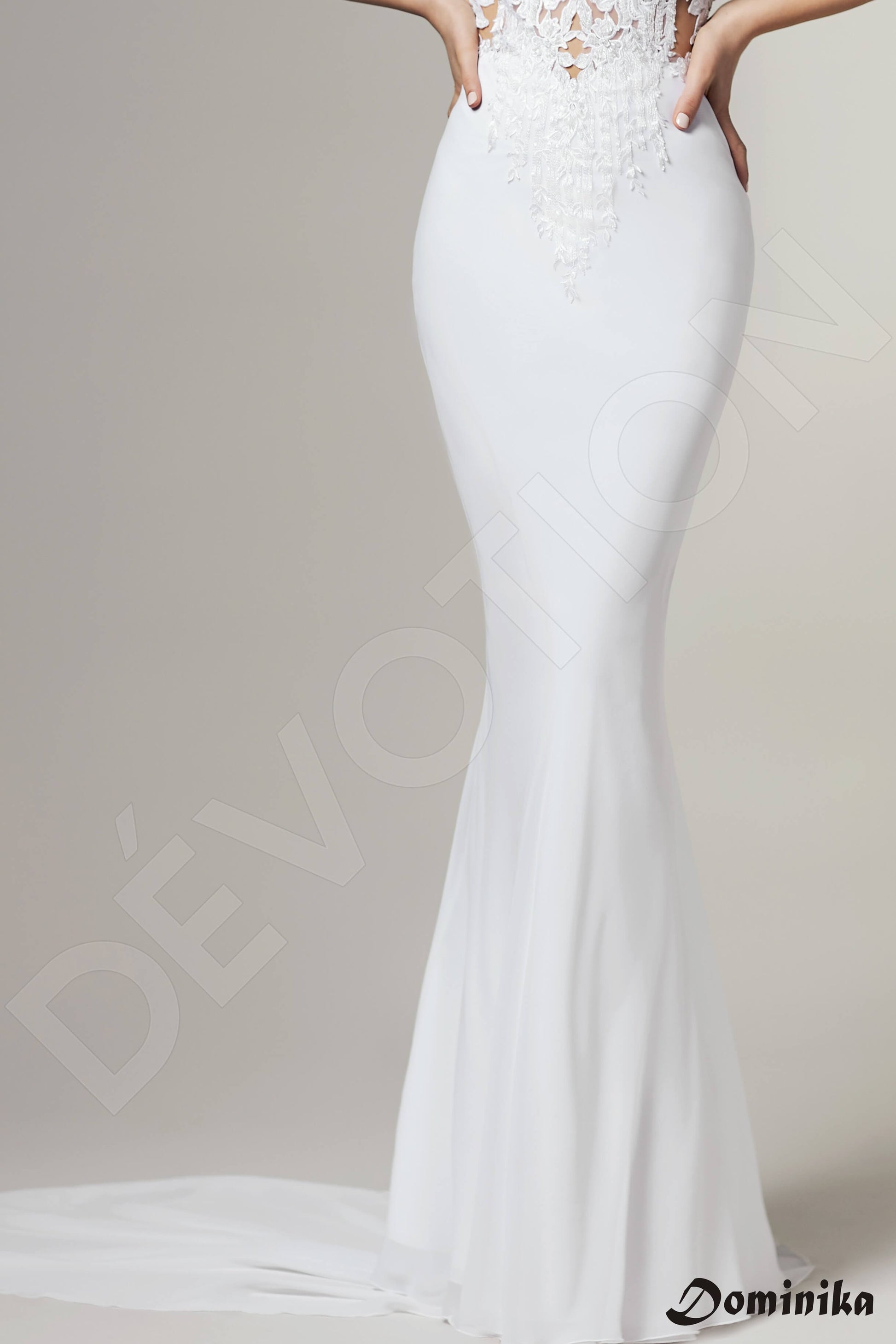 Callaia Trumpet/Mermaid Illusion White Wedding dress