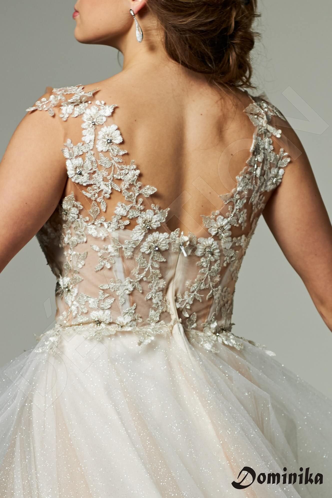 Carmel Full back A-line Sleeveless Wedding Dress 7