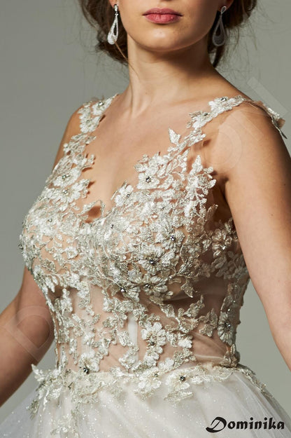 Carmel Full back A-line Sleeveless Wedding Dress 6