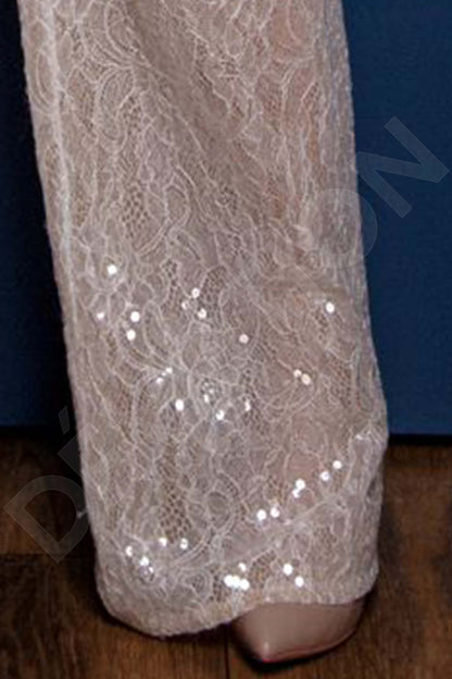 Marta Full back Pants Long sleeve Wedding Dress 4
