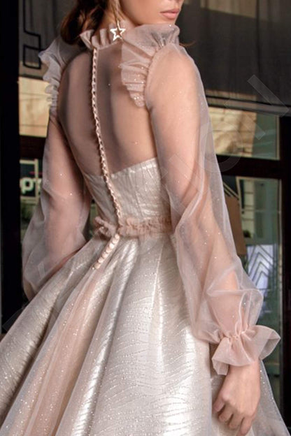 Sina Full back A-line Long sleeve Wedding Dress 6
