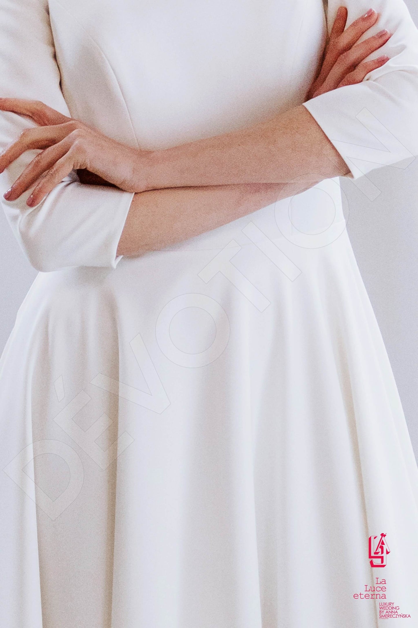 Addia Full back A-line 3/4 sleeve Wedding Dress 5