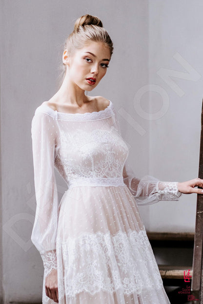 Alexa Full back A-line Long sleeve Wedding Dress 3