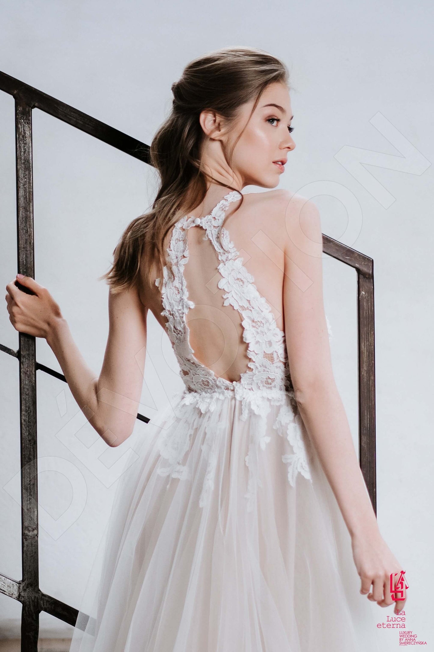 Laren Full back A-line Straps Wedding Dress 3