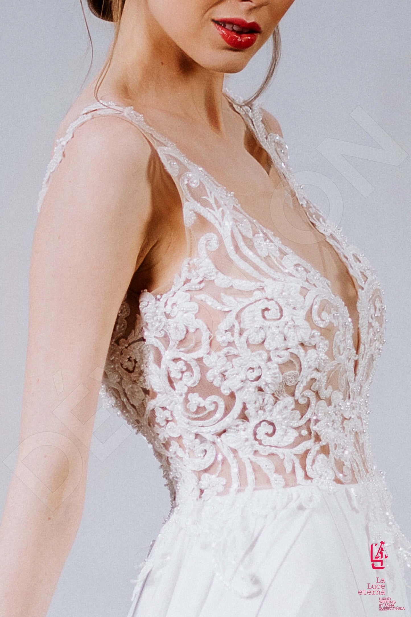 Roise Full back A-line Straps Wedding Dress 4
