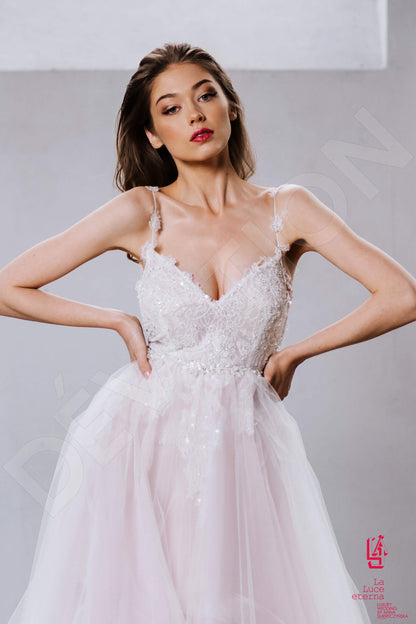 Tesela Open back A-line Straps Wedding Dress 2