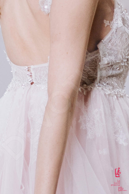 Tesela Open back A-line Straps Wedding Dress 5