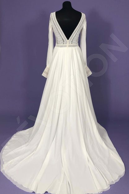 Shelly Open back A-line Long sleeve Wedding Dress 12