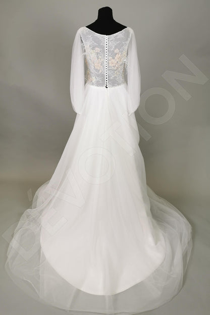 Appia Full back A-line Long sleeve Wedding Dress 9