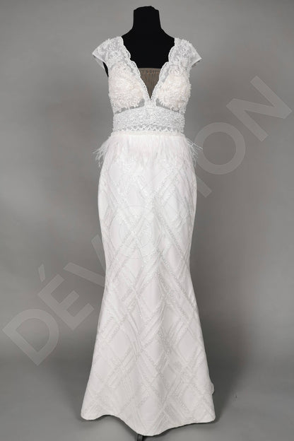 Erica Full back Trumpet/Mermaid Short/ Cap sleeve Wedding Dress 8