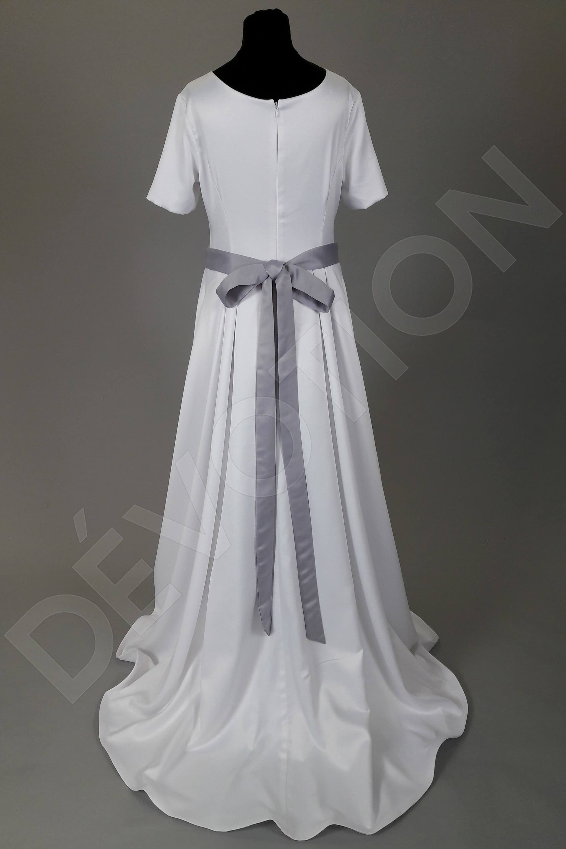 Matty A-line Jewel White Gray Wedding dress