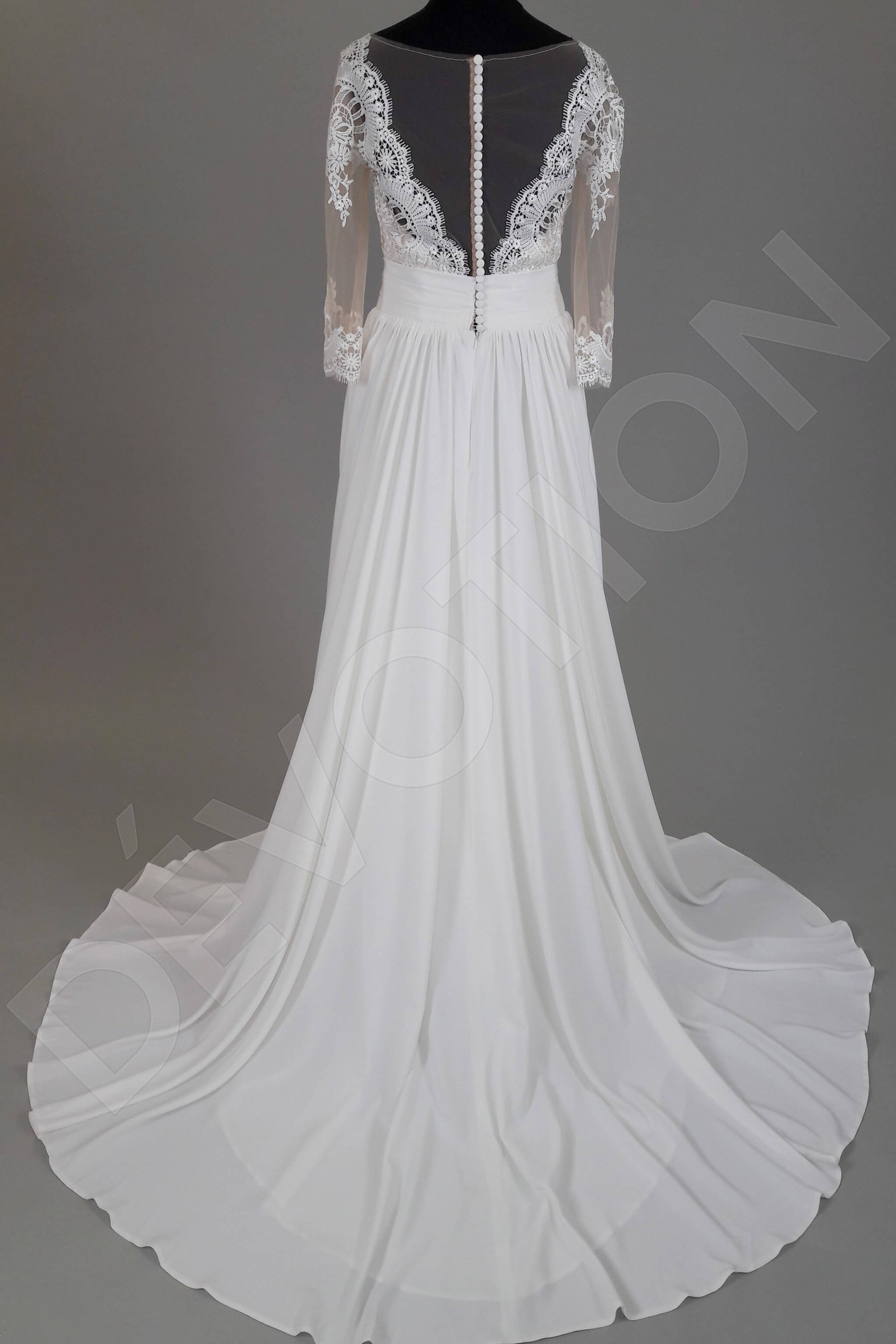 Pancy A-line V-neck Milk Wedding dress