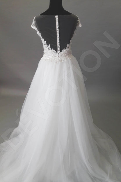 Reva Full back Trumpet/Mermaid Short/ Cap sleeve Wedding Dress 9