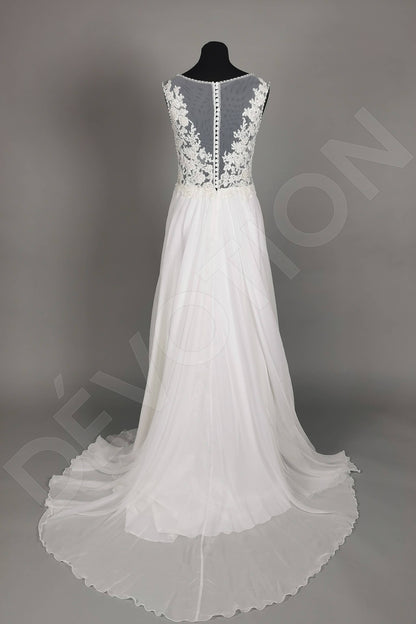 Viola Full back A-line Sleeveless Wedding Dress 9