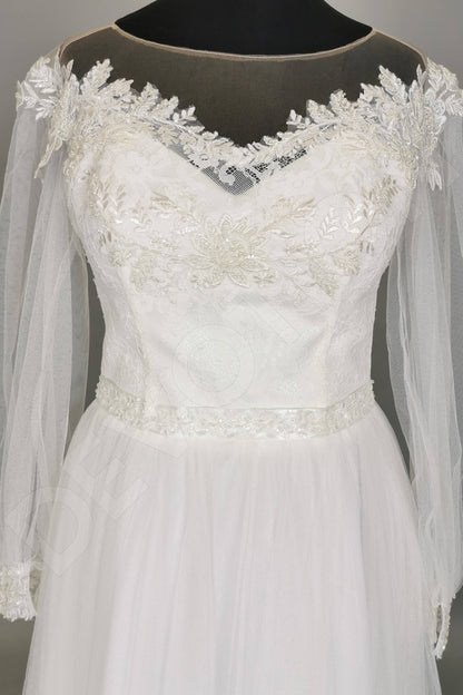 Annoris Full back A-line Long sleeve Wedding Dress 9