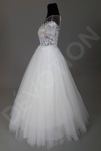 Yenene Full back Princess/Ball Gown Short/ Cap sleeve Wedding Dress 8