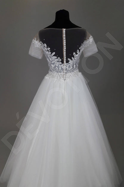 Yenene Full back Princess/Ball Gown Short/ Cap sleeve Wedding Dress 7