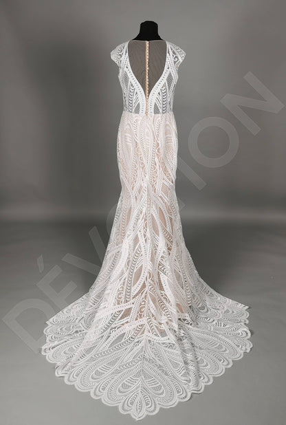 Kiona Full back Trumpet/Mermaid Sleeveless Wedding Dress 9