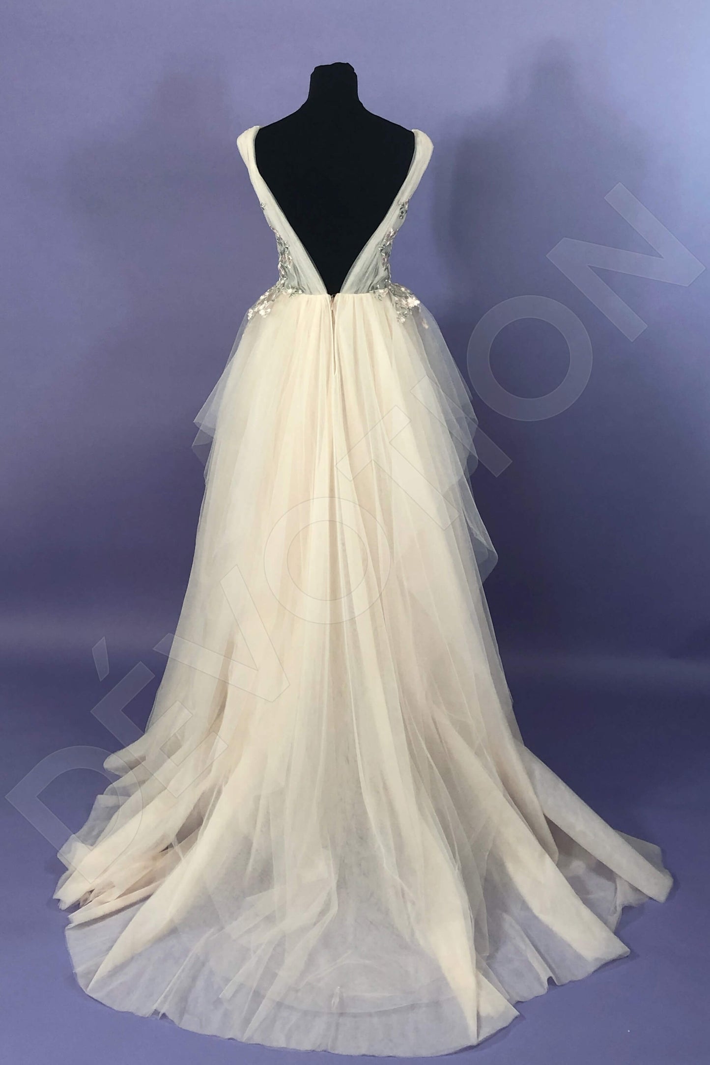 Marketta Open back A-line Sleeveless Wedding Dress 9