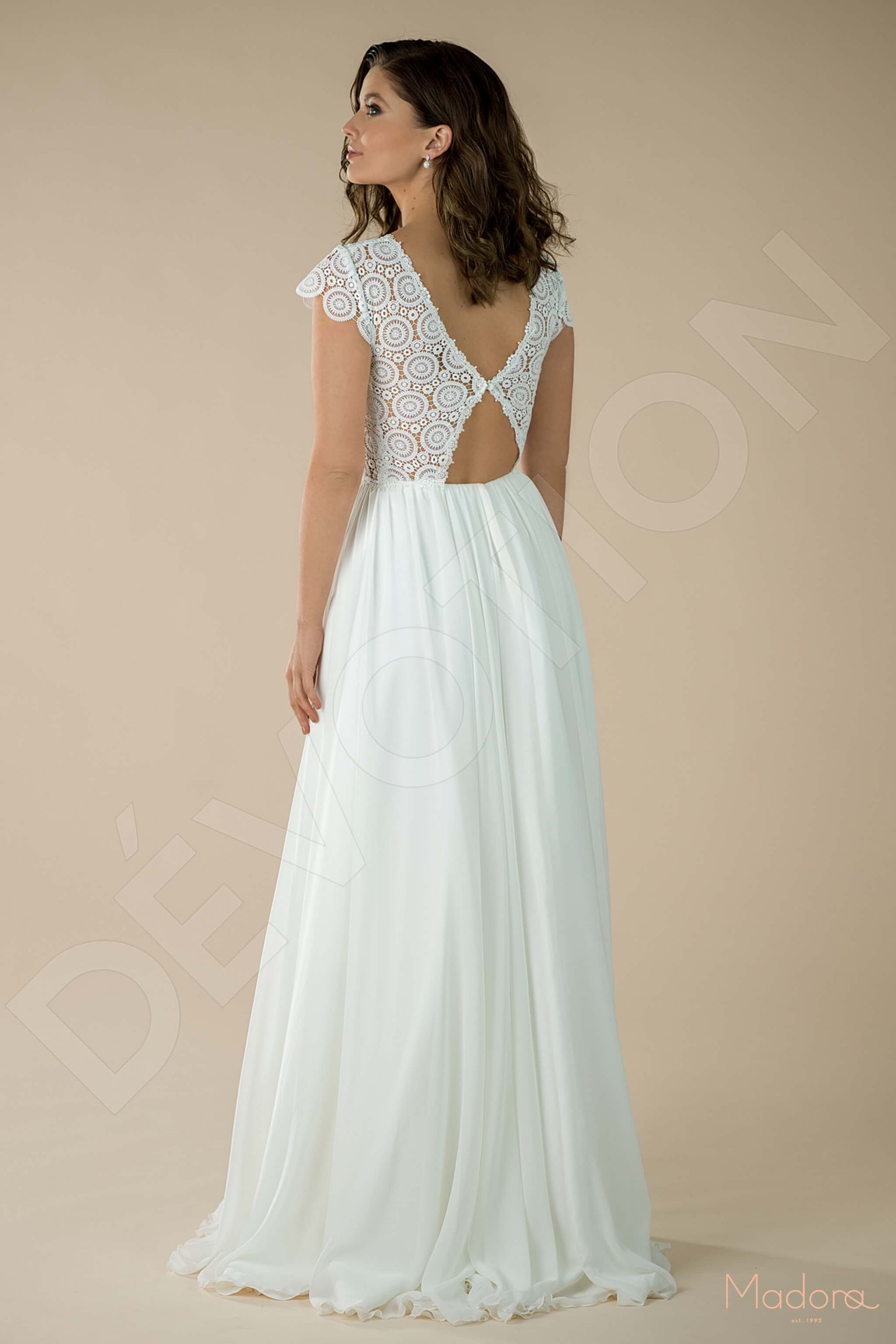 Anella A-line Jewel Ivory Wedding dress