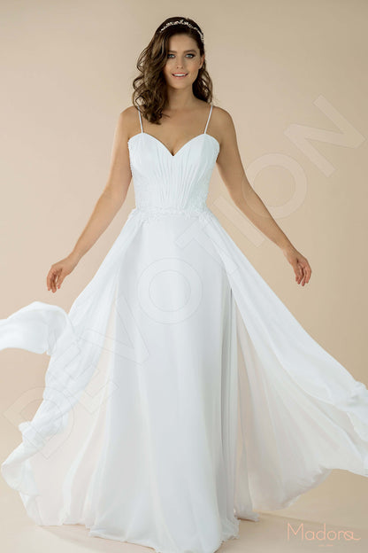 Liviy Open back A-line Straps Wedding Dress Front