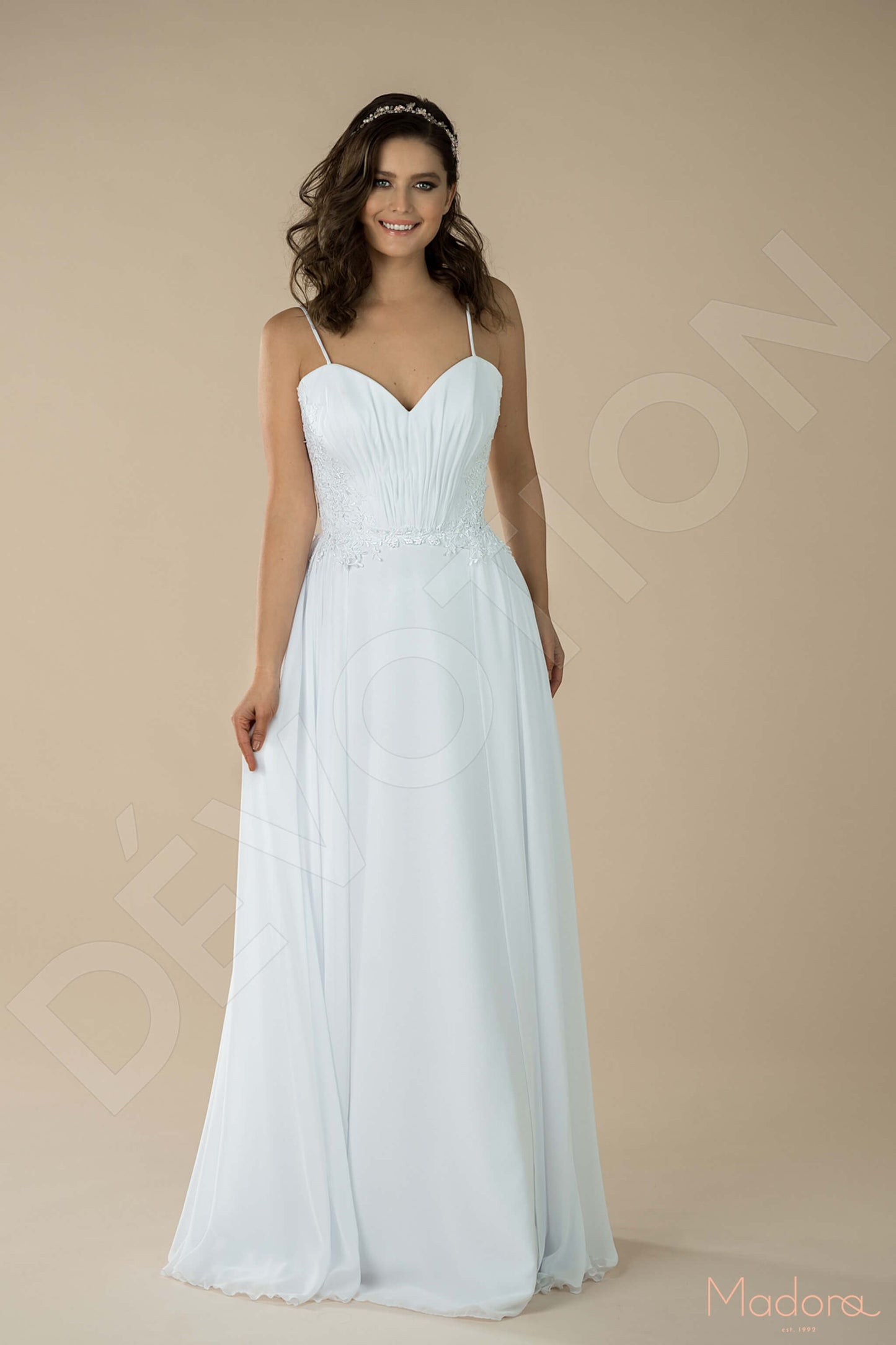 Liviy Open back A-line Straps Wedding Dress 3