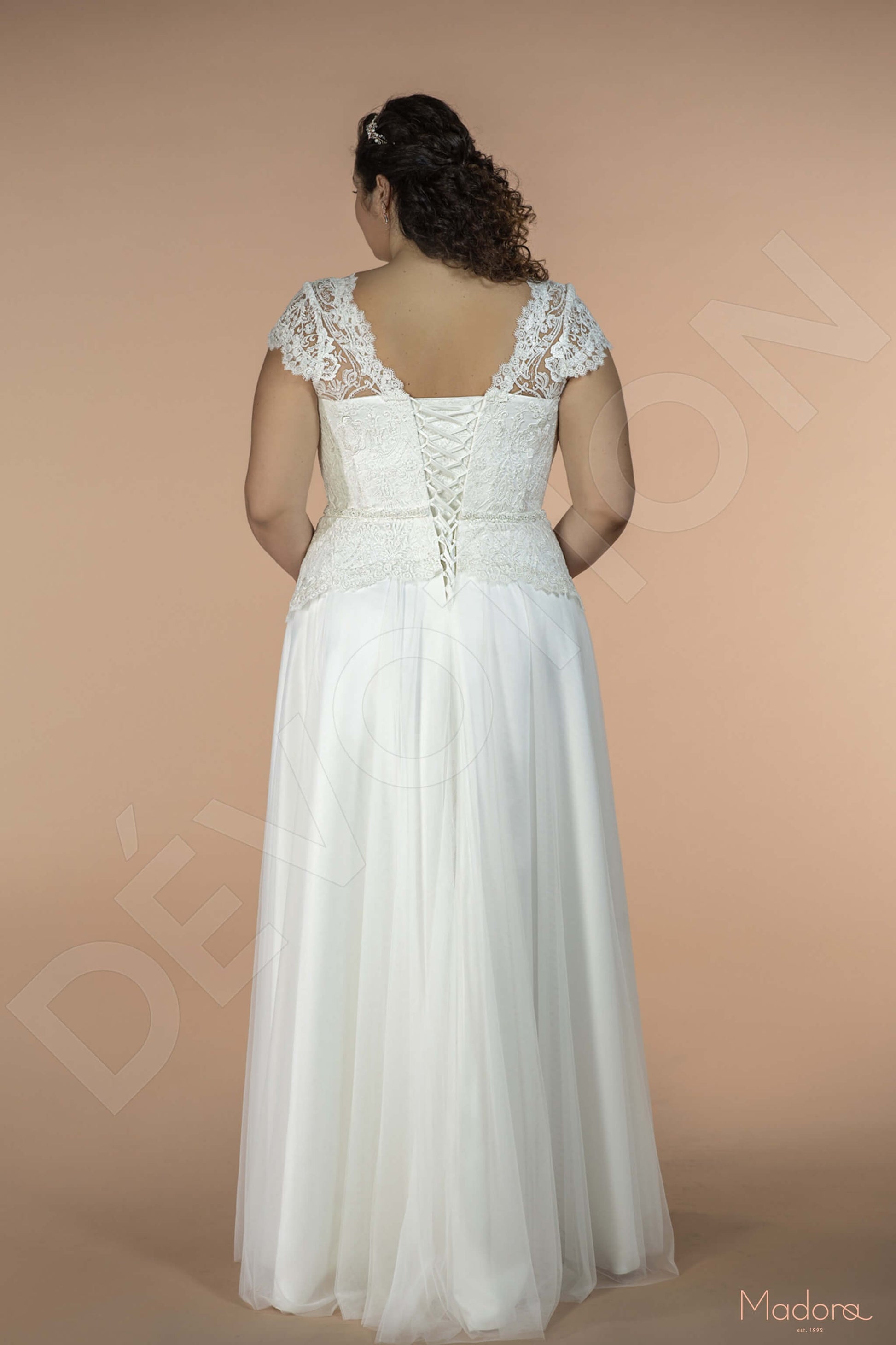 Ballona A-line V-neck Ivory Wedding dress