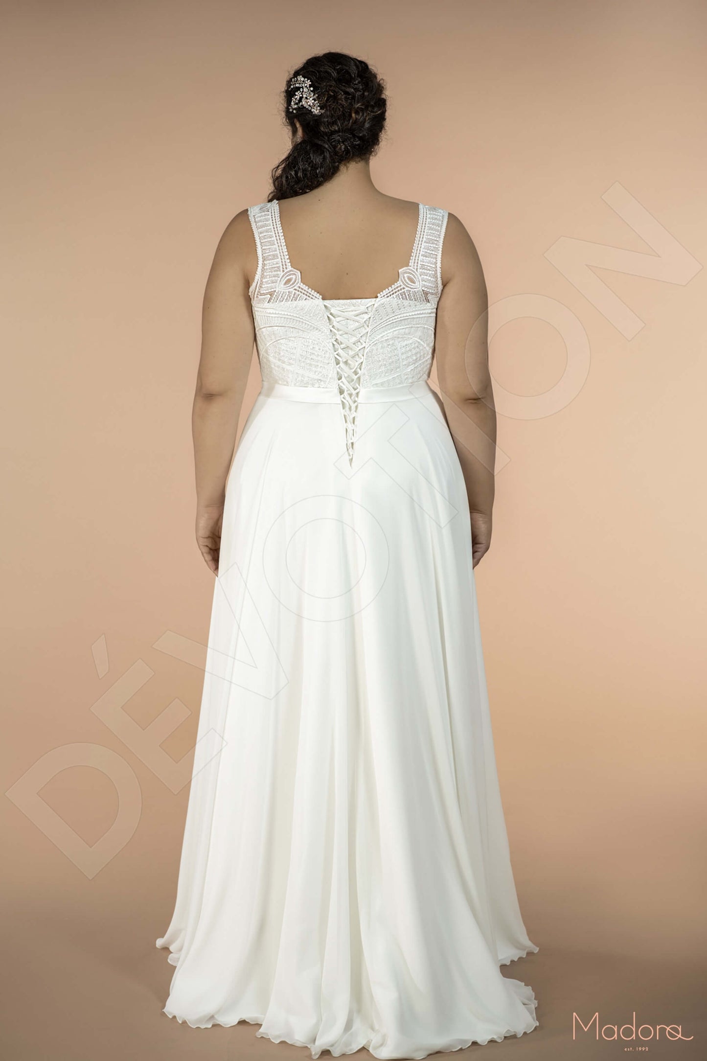Calliope Open back A-line Sleeveless Wedding Dress Back