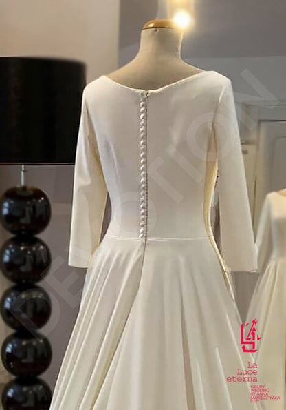 Addia Full back A-line 3/4 sleeve Wedding Dress 7