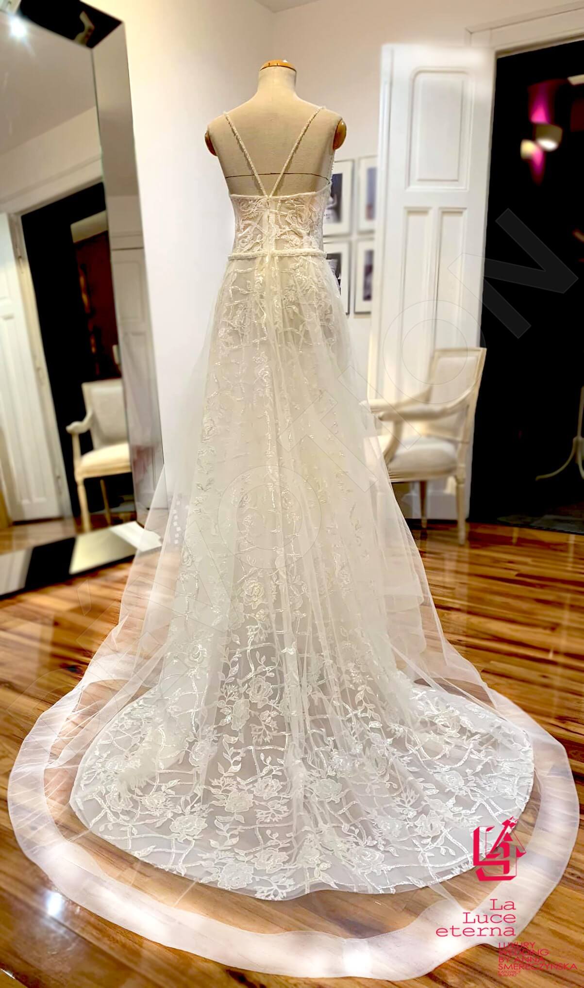 Sapiana Open back A-line Straps Wedding Dress 8