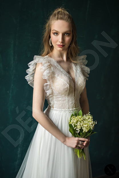 Stelia Open back A-line Sleeveless Wedding Dress 2