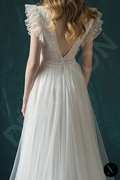 Stelia Open back A-line Sleeveless Wedding Dress 7
