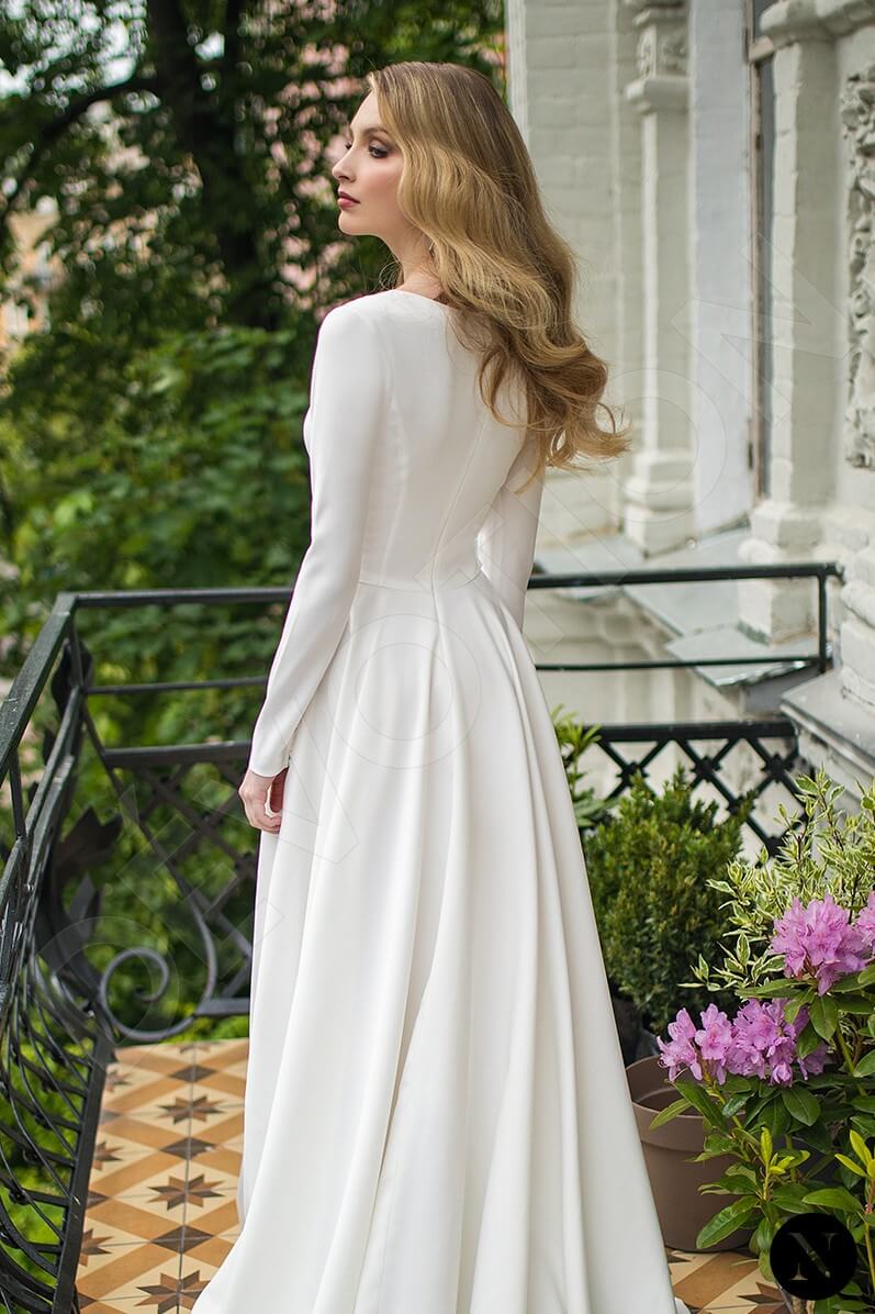 Meggie Full back A-line Long sleeve Wedding Dress 3