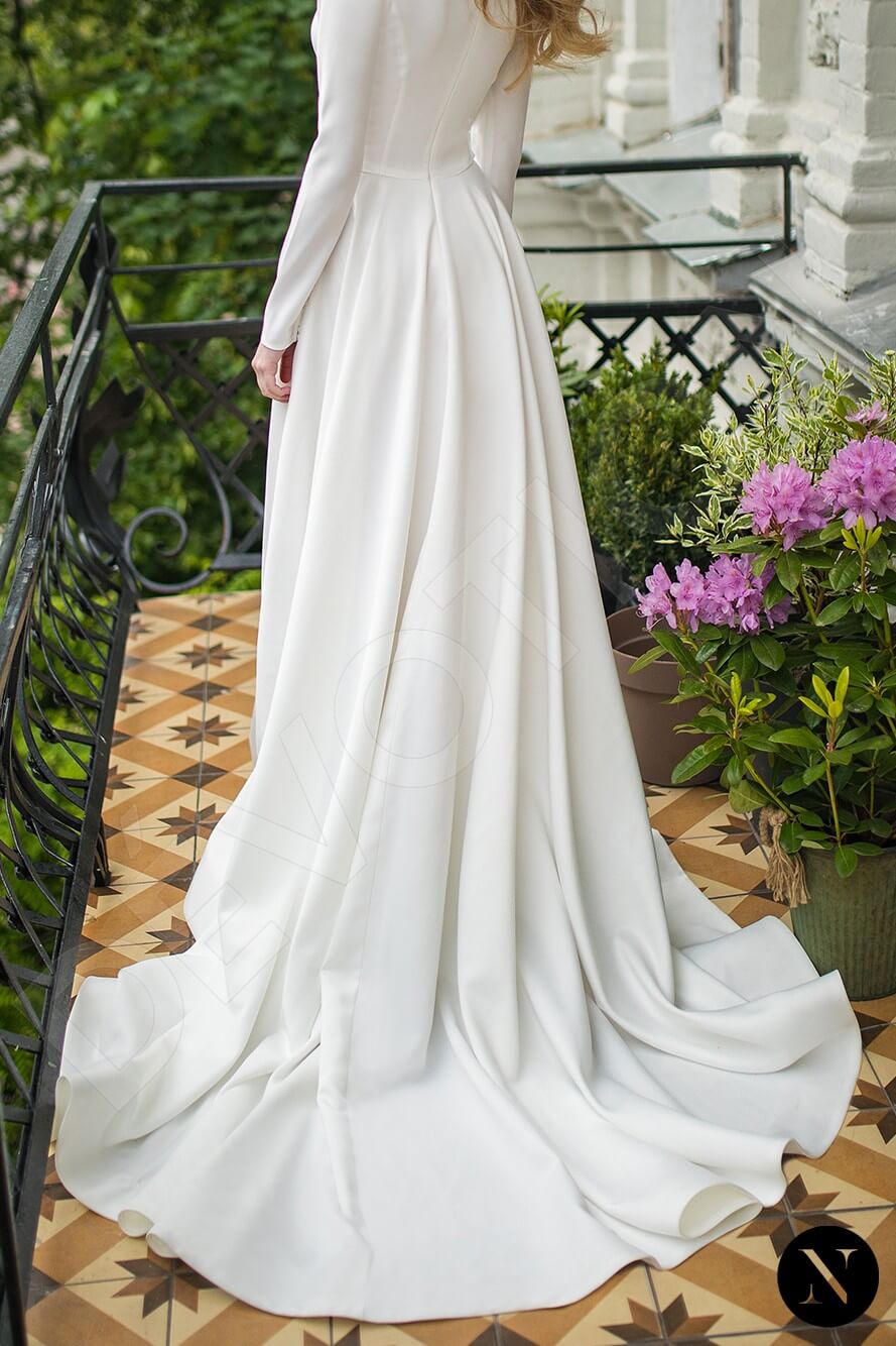 Meggie A-line Illusion Milk Wedding dress