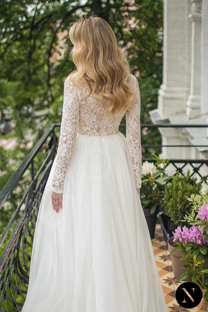 Liviana Full back A-line Long sleeve Wedding Dress 3